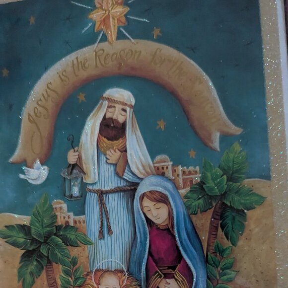 NWT 16 Glitter Nativity Christmas Cards Paper Magic Sealed Box Christian Holiday - Picture 4 of 7